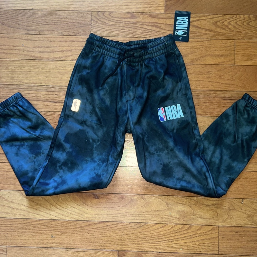 Black grey camo NBA joggers with cuffed ankles